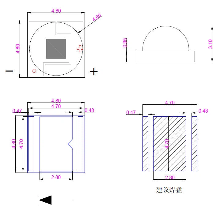 5050 10w ceramic smd led package dimensions 5050 10w ceramic smd led package dimensions