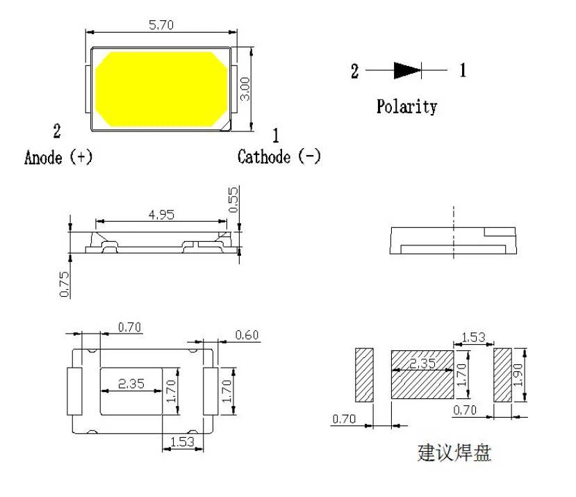 5730 smd led package dimensions 5730 smd led package dimensions