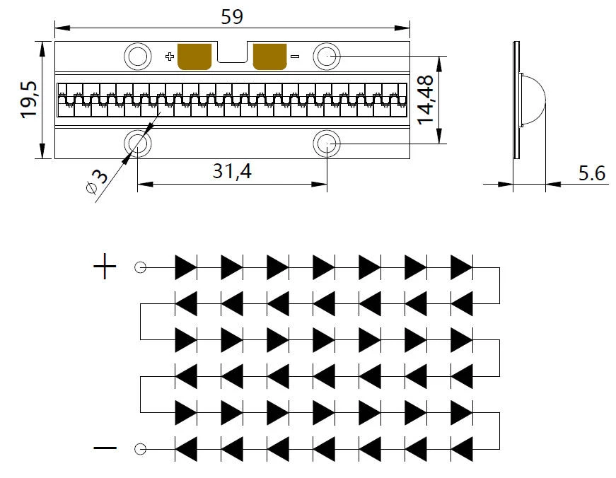 150w linear uv led module size 150w linear uv led module size